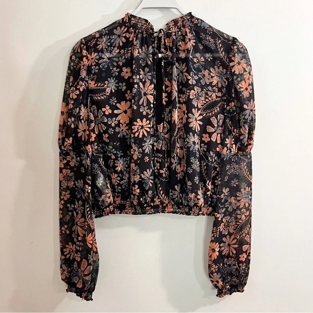 Free People Clarissa Floral Print Top